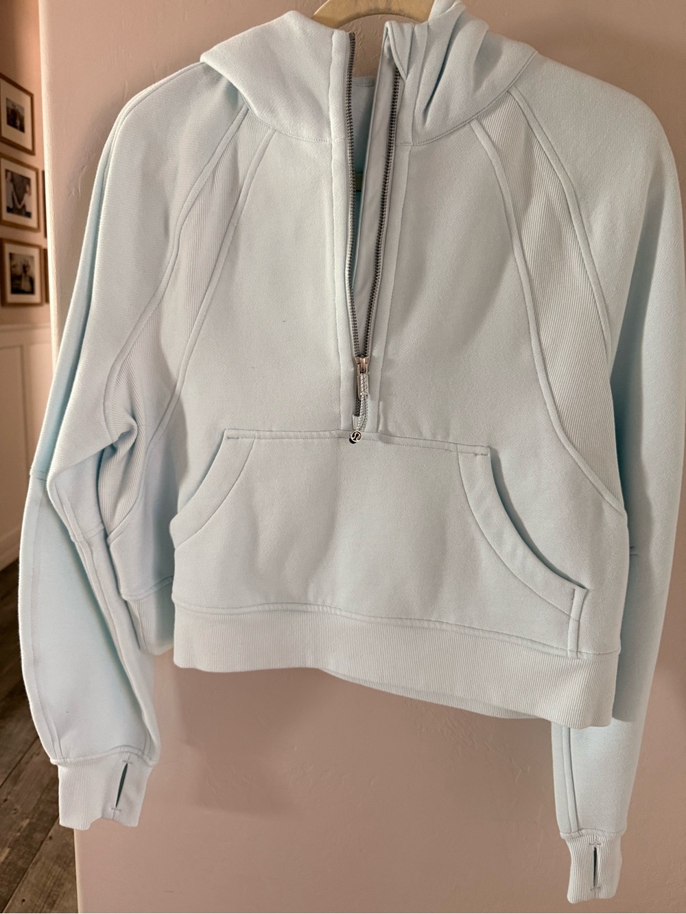 Lululemon Pullover Half-Zip Sweatshirt in Pale Blue